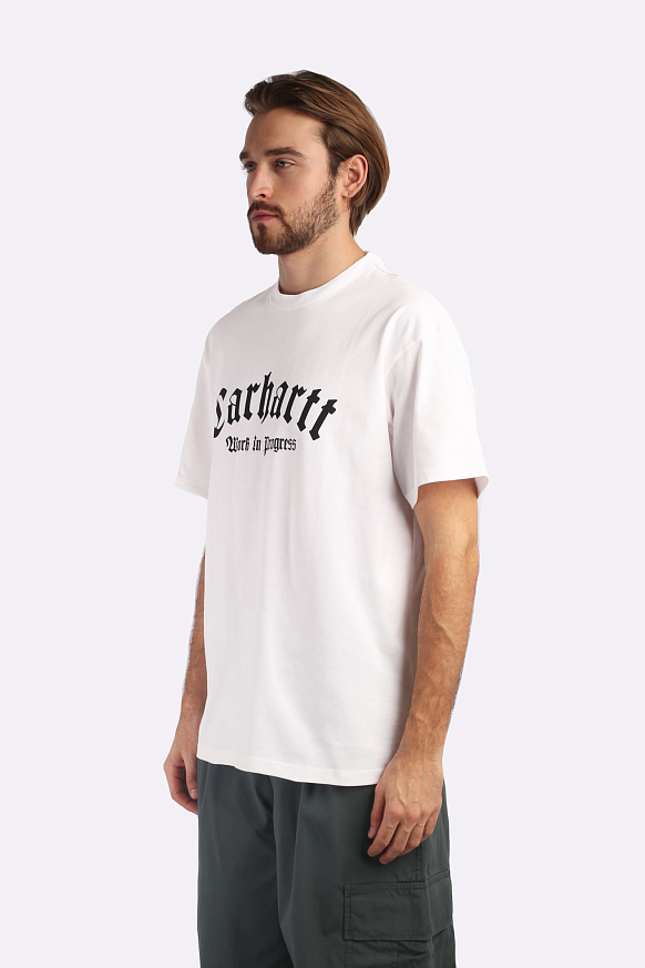Мужская футболка Carhartt WIP S/S Onyx T-Shirt (I032875-white/black) - фото 3 картинки
