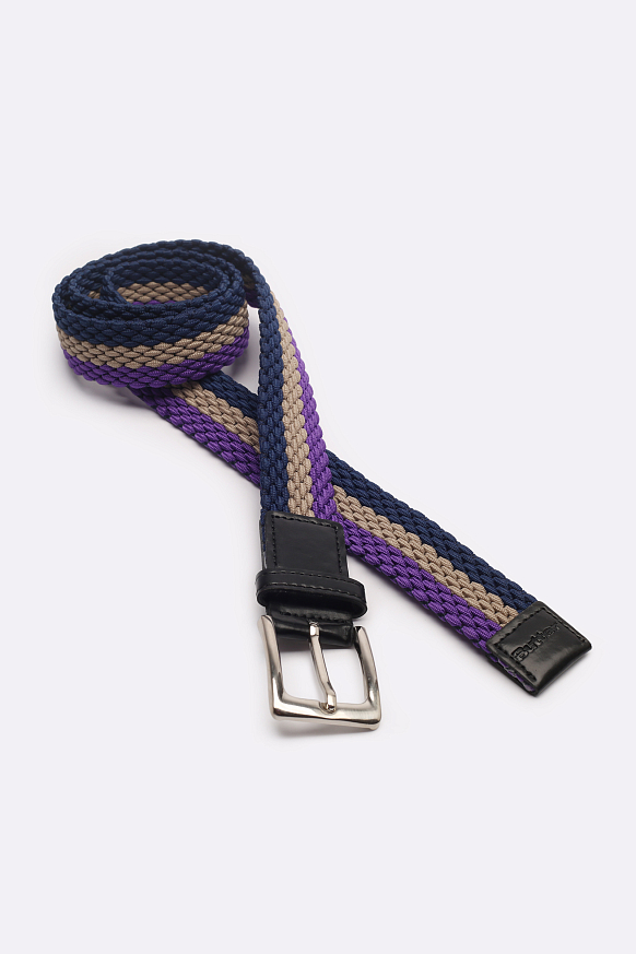 Ремень Butter Goods Braided Belt (Belt Navy/Khaki/Purple) - фото 2 картинки