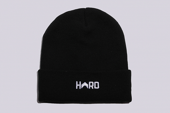 Мужская шапка Hard Hard Beanie (Hard blk/wht-0102)