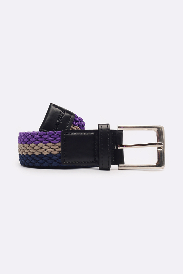 Ремень Butter Goods Braided Belt (Belt Navy/Khaki/Purple)