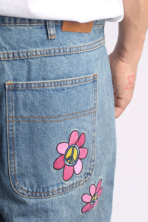 Мужские джинсы Butter Goods Flower Denim Jeans (Flower Denim-washer indig) - фото 7 картинки