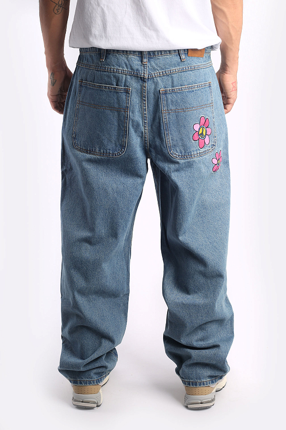 Мужские джинсы Butter Goods Flower Denim Jeans (Flower Denim-washer indig) - фото 6 картинки