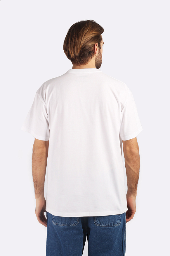 Мужская футболка Carhartt WIP S/S Ollie Mac Icy Lake T-S (I032408-white) - фото 4 картинки