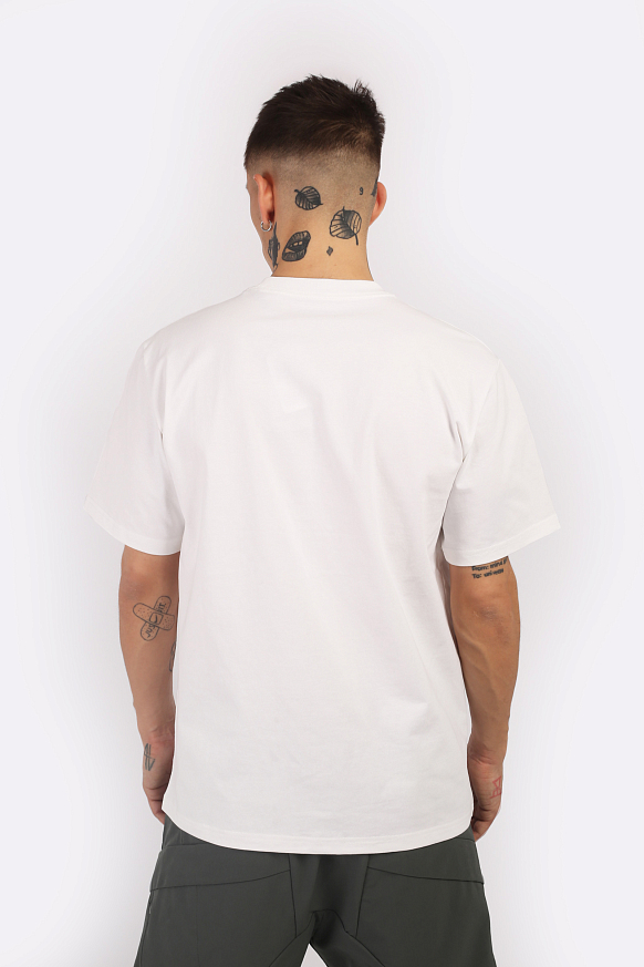 Мужская футболка Carhartt WIP S/S University T-Shirt (I028990-white/black) - фото 4 картинки