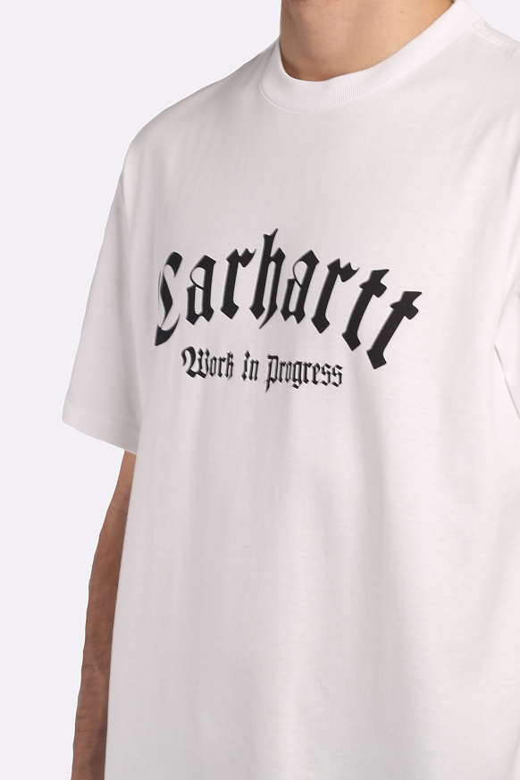 Мужская футболка Carhartt WIP S/S Onyx T-Shirt (I032875-white/black) - фото 5 картинки
