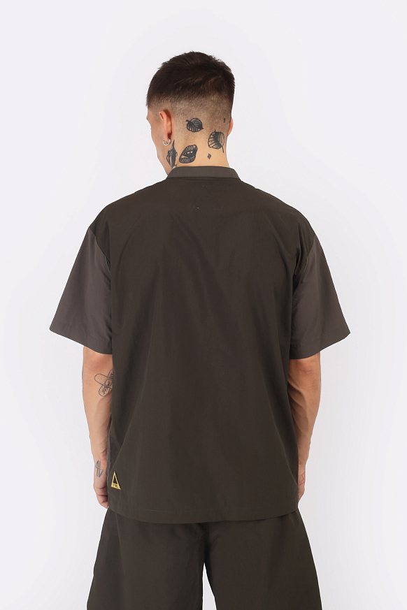 Мужская рубашка Futuremade Studio Collarless Shirt (SS24-SHI-018-BR) - фото 4 картинки