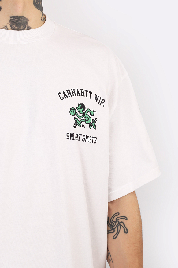 Мужская футболка Carhartt WIP S/S Smart Sports T-Shirt (I033121-white) - фото 5 картинки