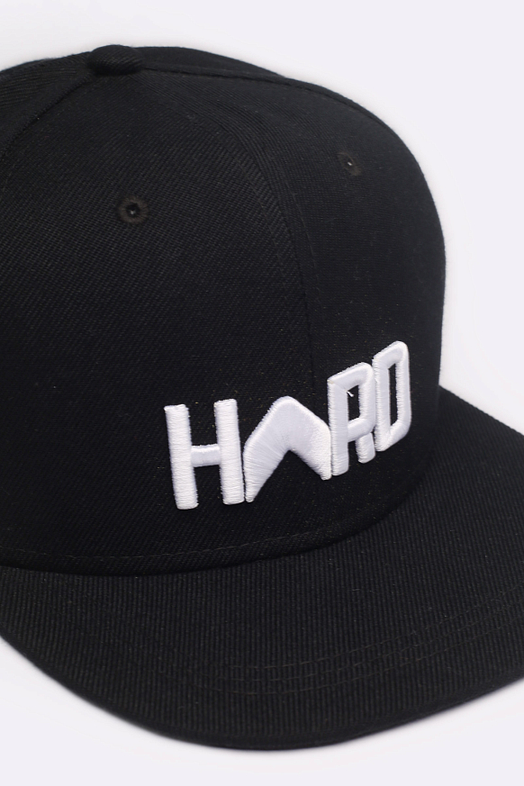 Мужская кепка Hard Logo Snapback (Hard black/wht-0106) - фото 3 картинки