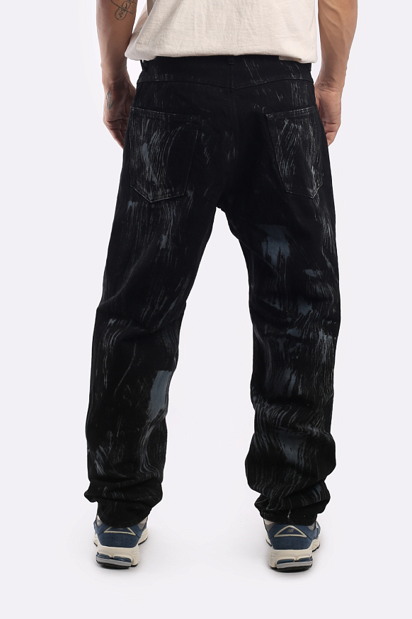Мужские джинсы Hombre Nino Tie Dye 5 Pocket Pants (0222-PT0005-black) - фото 4 картинки