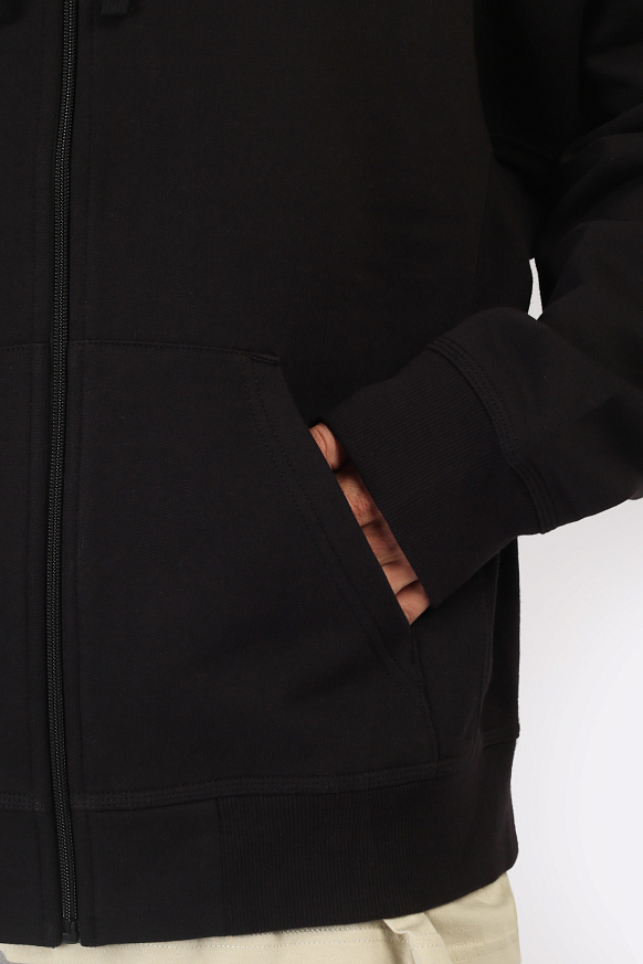 Мужская толстовка Carhartt WIP Hooded American Script Jacket (I033063-black) - фото 7 картинки