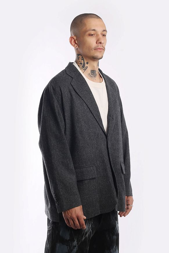 Мужской пиджак Hombre Nino Cordura Wool 3B Jacket (0222-JK0002-gray) - фото 4 картинки