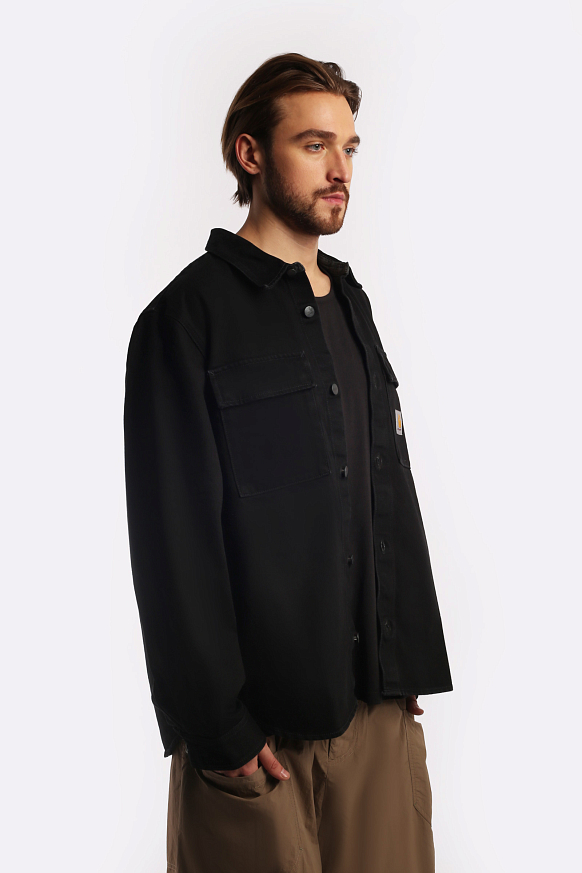 Мужская куртка Carhartt WIP Manny Shirt Jac (I032705-black) - фото 4 картинки