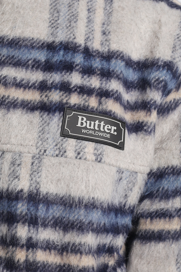 Мужская куртка Butter Goods Hairy Plaid Lodge Jacket (Hairy Plaid Lodge-navy) - фото 3 картинки