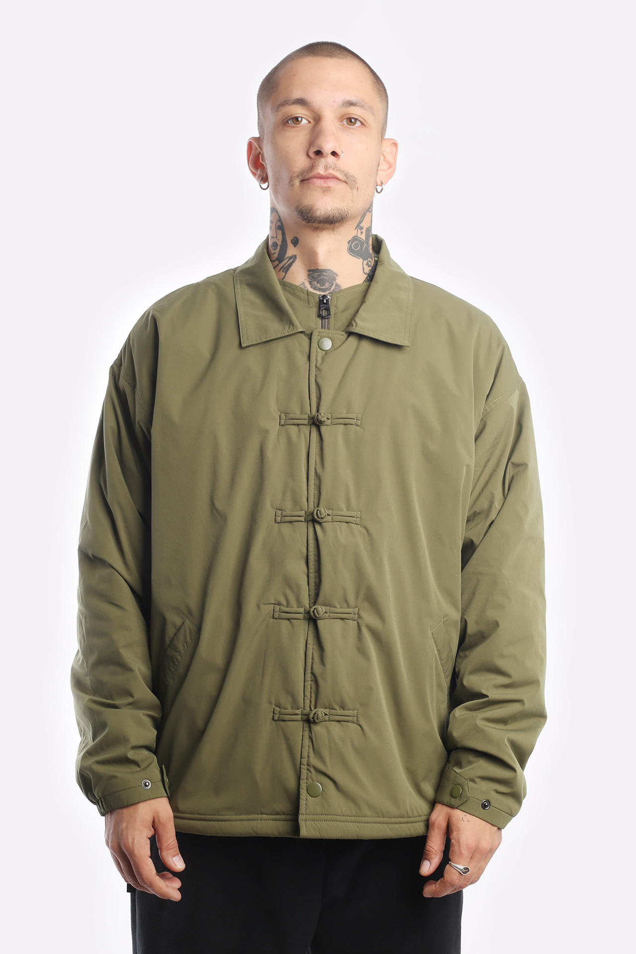 Зеленая мужская куртка Tapak Naga Coach Jacket x Domestik от