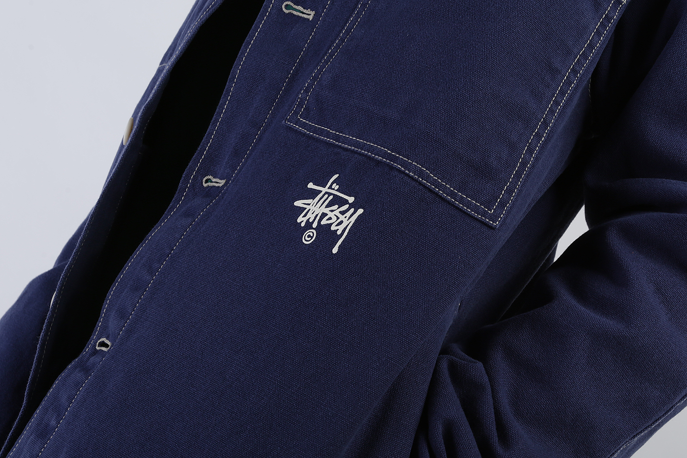 Синяя мужская куртка Canvas Shop Jacket от Stussy (115436-navy) по цене