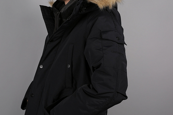 Мужская куртка Carhartt WIP Anchorage Parka (I000728-black) - фото 4 картинки