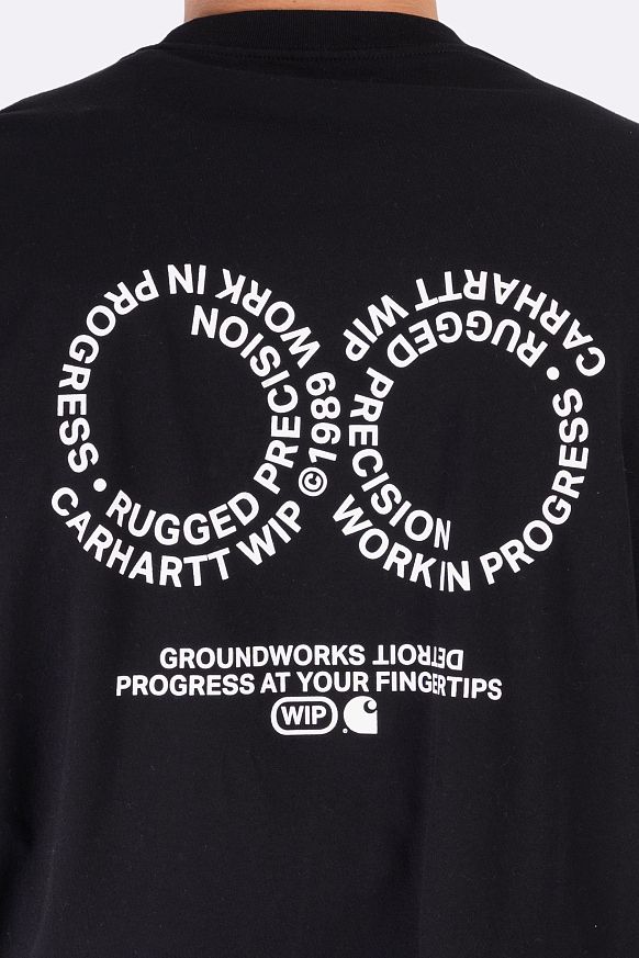 Мужская футболка Carhartt WIP S/S Rotation T-Shirt (I034772-black/white) - фото 6 картинки
