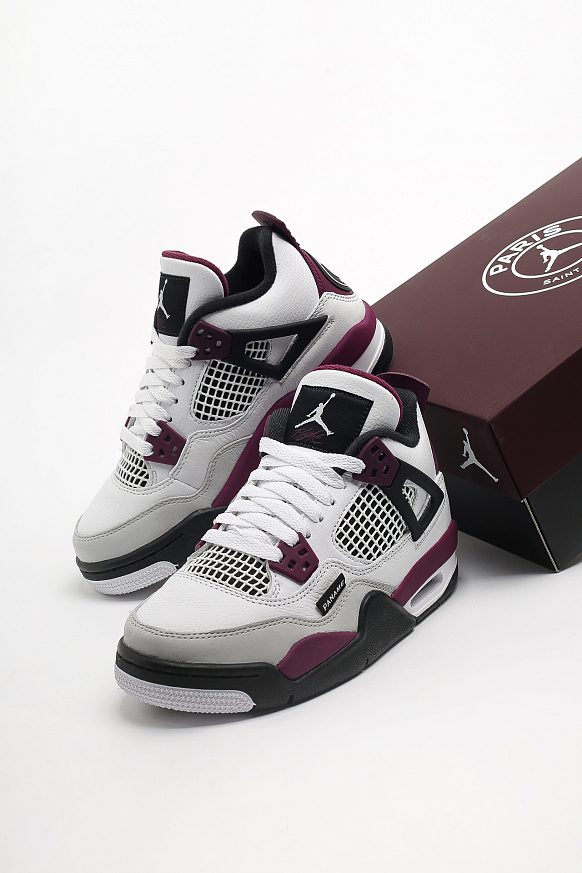 Женские кроссовки Jordan 4 Retro PSG (GS) (CZ6509-100) - фото 3 картинки