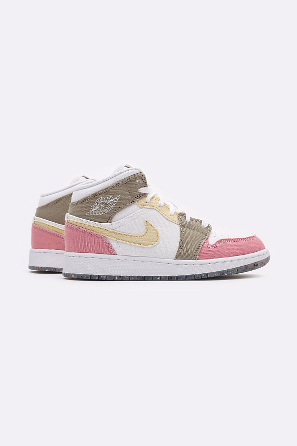Женские кроссовки Jordan 1 Mid SE (GS) (DJ0338-100)