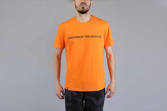 Мужская футболка Hard Двойное ведение (Двойное-оранж)