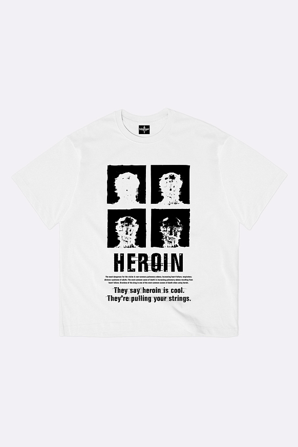 Мужская футболка FUKSQRE Heroin Tee (Her-tee-white)
