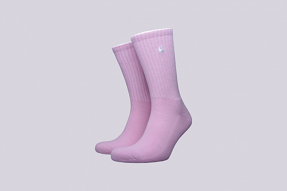 Мужские носки Carhartt WIP C-logo (i022784-vgs pink/wht)