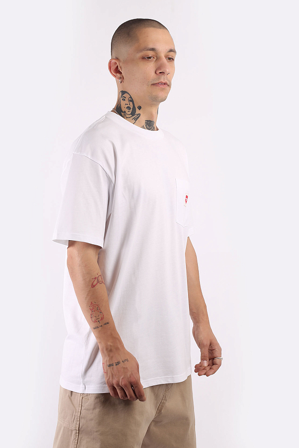 Мужская футболка Carhartt WIP S/S Pocket Heart T-Shirt (I032128-white) - фото 4 картинки