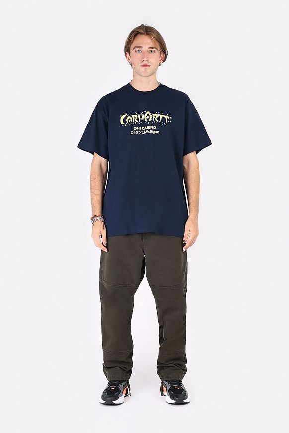 Мужская футболка Carhartt WIP S/S Casino T-Shirt (I030171-mizar/soft yellow) - фото 3 картинки