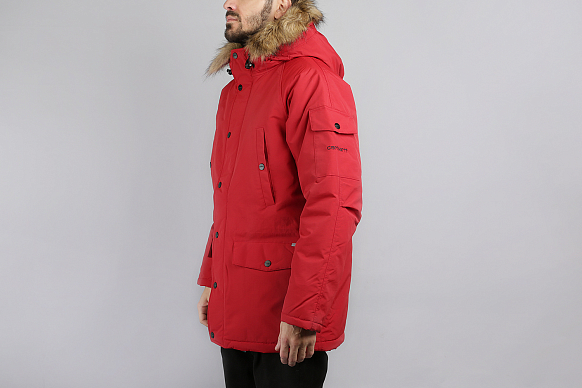 Мужская куртка Carhartt WIP Anchorage Parka (I021866-red/black) - фото 2 картинки