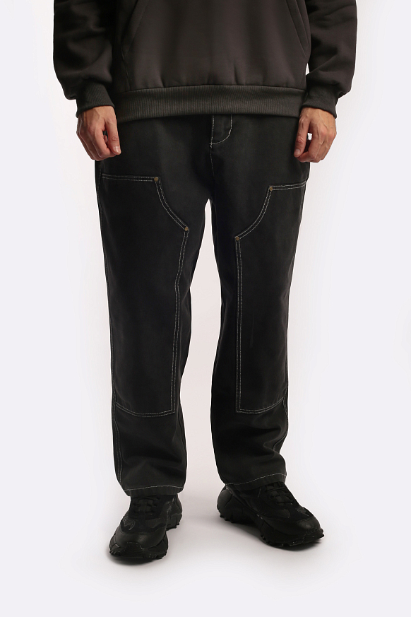 Мужские брюки Butter Goods Washed Canvas Double (Pants Washed Blk) - фото 2 картинки