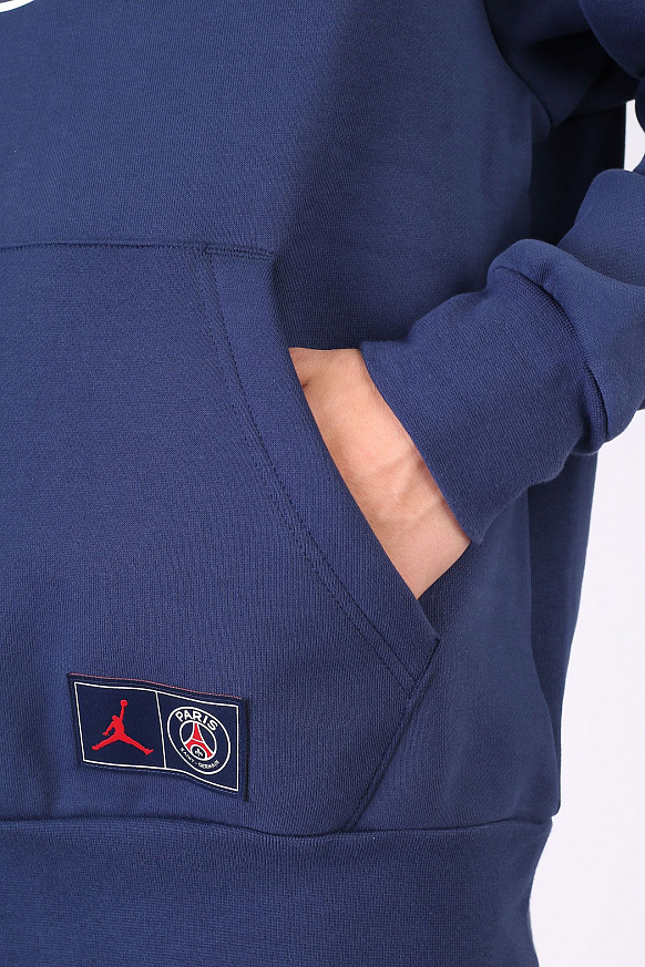 Мужская толстовка Jordan Paris Saint-Germain Fleece Pullover Hoodie (DJ3928-410) - фото 4 картинки
