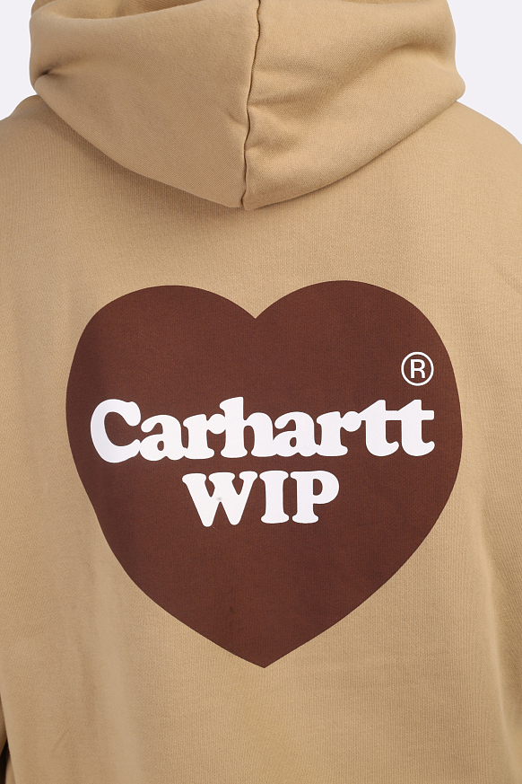 Мужская толстовка Carhartt WIP Hooded Heart Sweat (I032168-brown) - фото 7 картинки