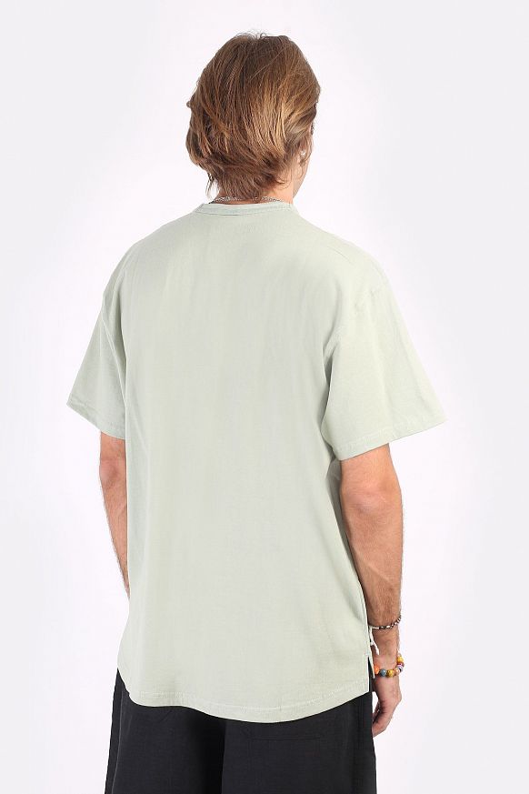 Мужская футболка FrizmWORKS Reverse Side Round Tee (SSTS043-mint) - фото 4 картинки