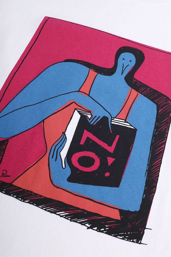 Мужская футболка By Parra No Books T-shirt (54105-WHITE) - фото 3 картинки