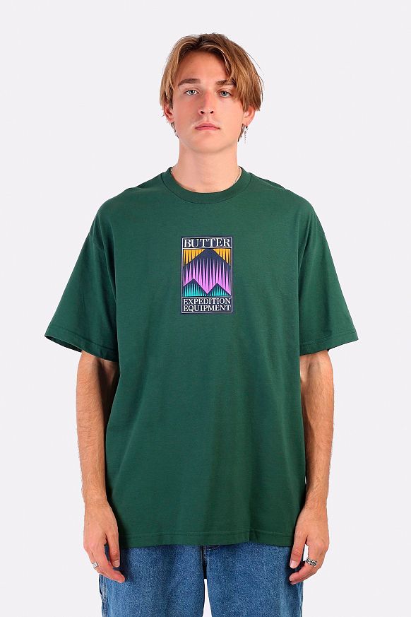 Мужская футболка Butter Goods Expedition Tee (EXPEDITION-forest green) - фото 3 картинки