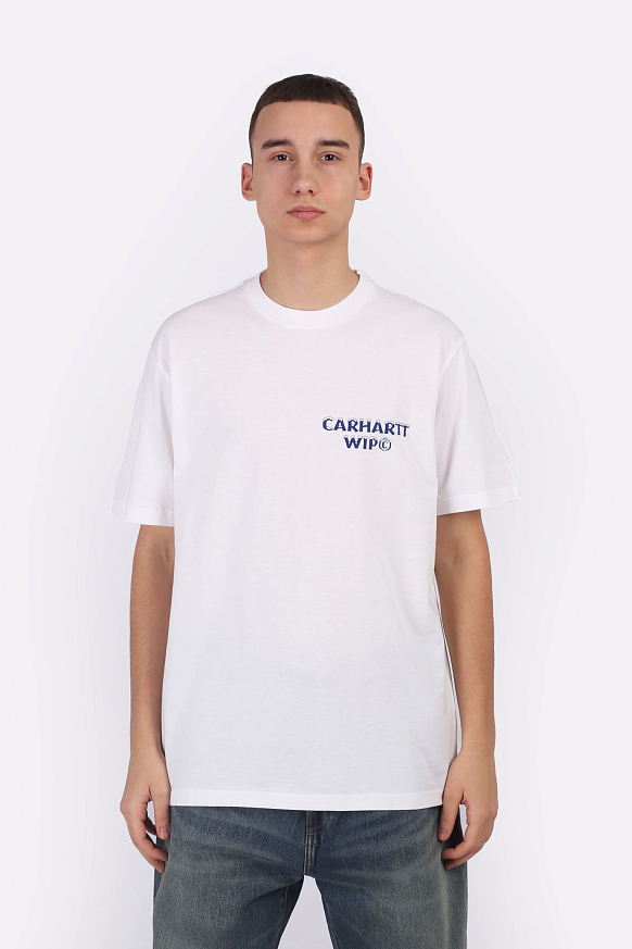 Мужская футболка Carhartt WIP S/S Ice T-Shirt (I034436-white) - фото 3 картинки
