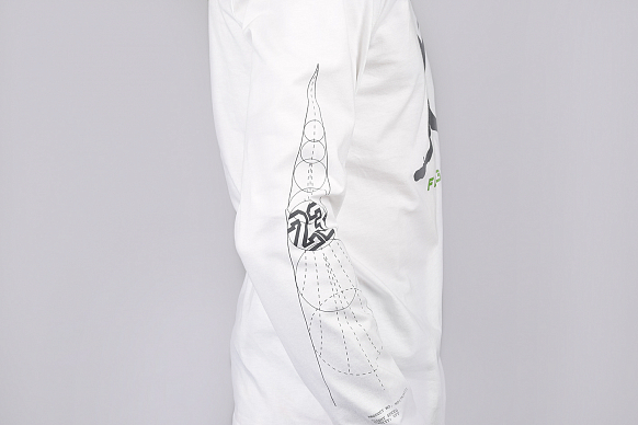 Мужской лонгслив Jordan Long Sleeve Top With Arm Print In White (AA3272-100) - фото 2 картинки