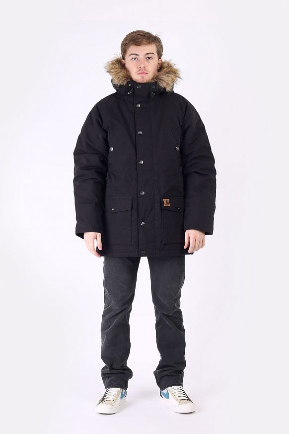 Мужская куртка Carhartt WIP Trapper Parka (I028129-black) - фото 13 картинки
