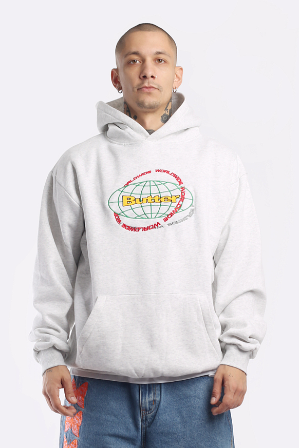 Мужская толстовка Butter Goods Geo Pullover Hood (Geo Pullover-ash grey) - фото 2 картинки