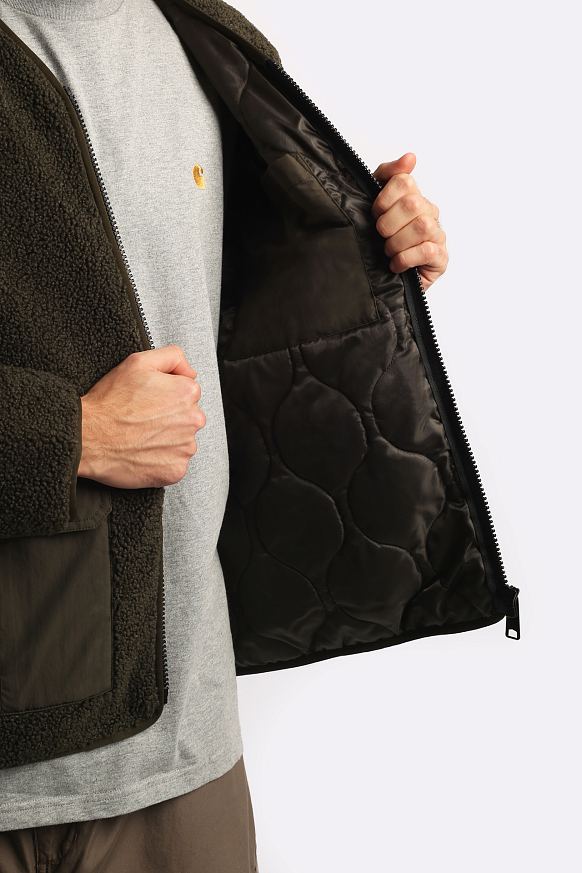 Мужская куртка Carhartt WIP Devin Liner (I032244-cypress) - фото 6 картинки