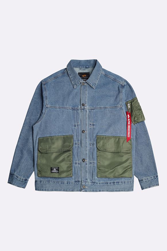 Мужская куртка Alpha Industries Denim Jacket (MJD55000C1-replica blue)
