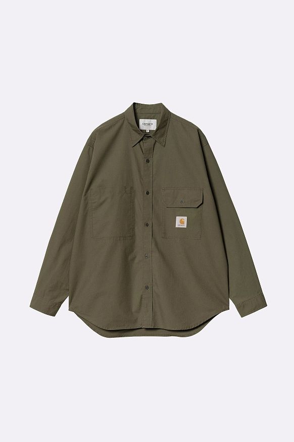 Мужская рубашка Carhartt WIP L/S Irwin Shirt (I034530-turtle)