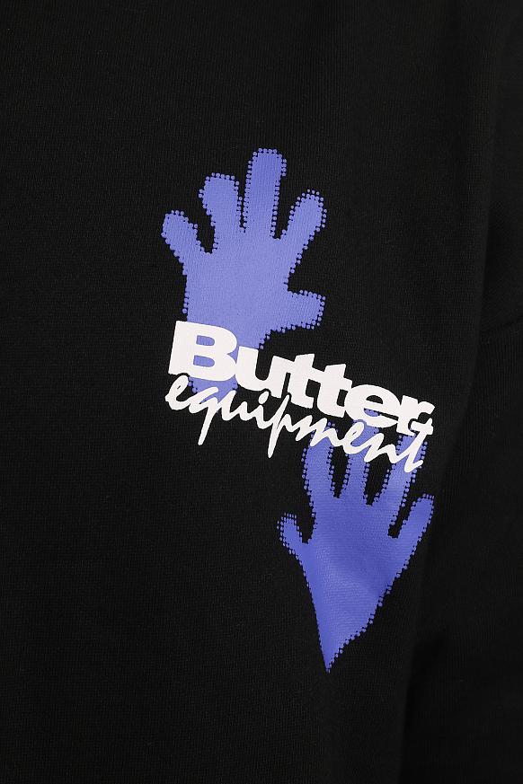 Толстовка Butter Goods Amphibian Pullover Hood (Amphibian pullover-black) - фото 3 картинки
