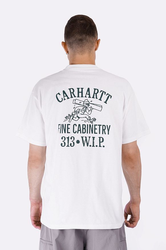 Мужская футболка Carhartt WIP S/S Cabinetry T-Shirt (I034779-black/white) - фото 5 картинки