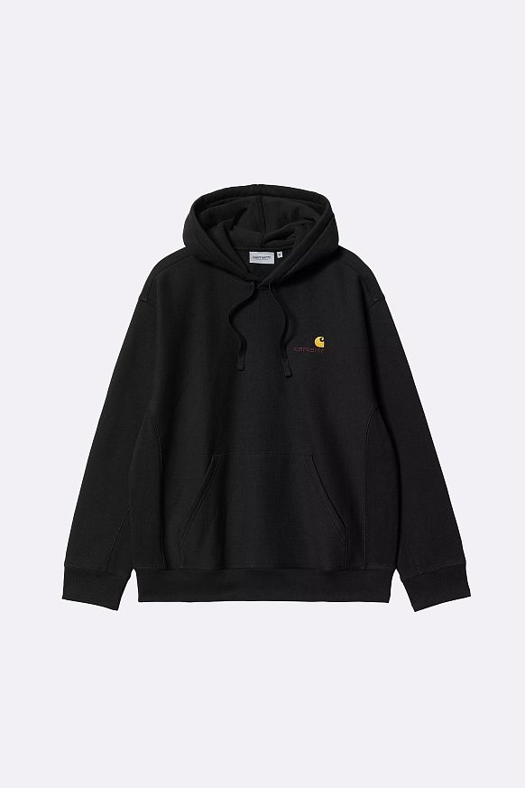 Мужская толстовка Carhartt WIP Hooded American Script Sweat (I028279-black)
