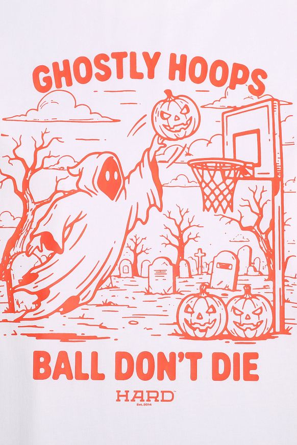 Мужская футболка Hard Halloween Tee (Hard-hallow-white) - фото 2 картинки