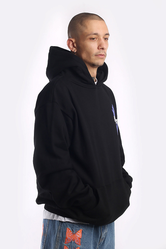 Толстовка Butter Goods Amphibian Pullover Hood (Amphibian pullover-black) - фото 4 картинки