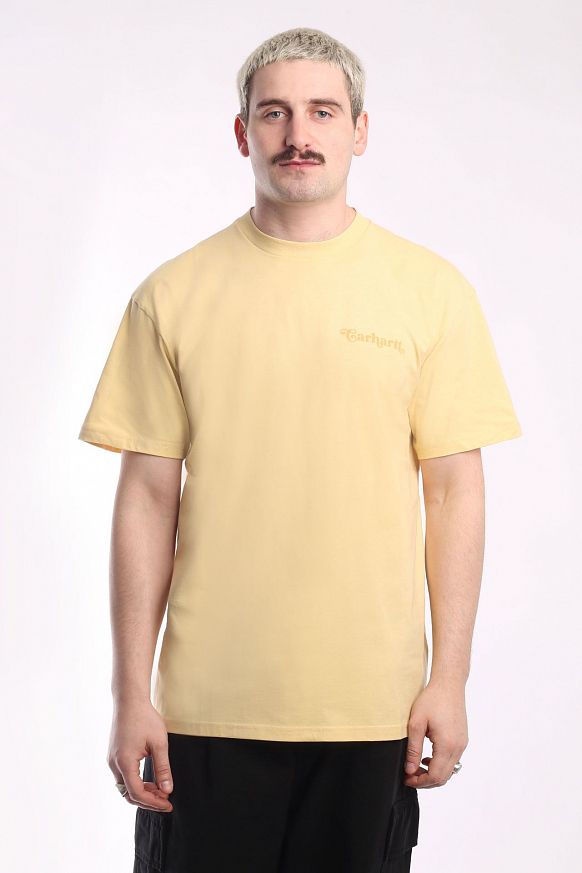 Мужская футболка Carhartt WIP S/S Fez T-Shirt (I032077-citron) - фото 2 картинки