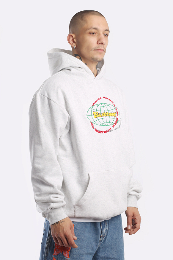 Мужская толстовка Butter Goods Geo Pullover Hood (Geo Pullover-ash grey) - фото 4 картинки