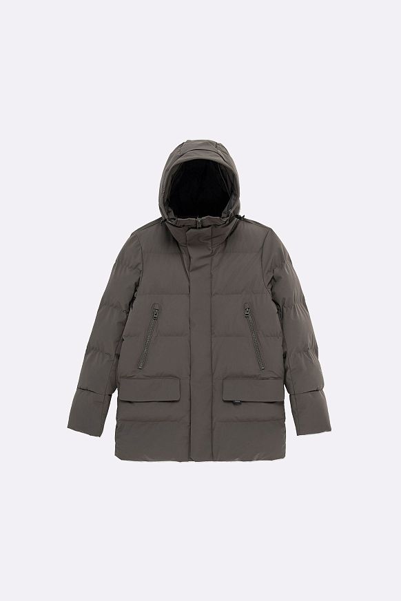 Мужская куртка KRAKATAU STROFO Long Down Jacket (Qm562-861-strofo-сер-зел)